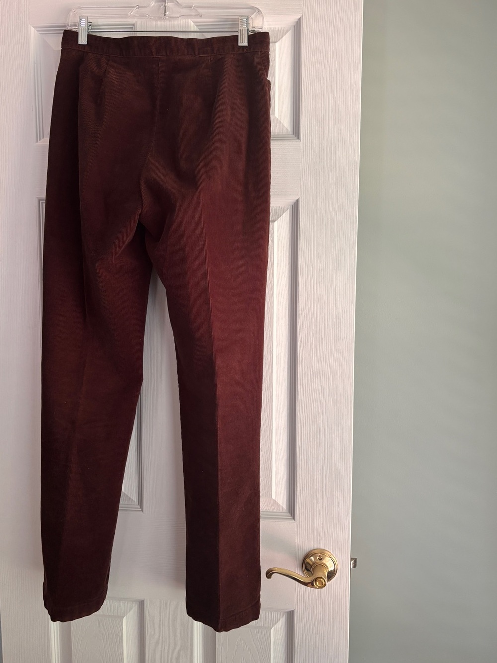 Women's Straight-Leg Corduroy Pants in Deep Brown Size 6 - Picture 3 of 5
